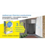 sacco webersan thermo evoluzione più esempio di applicazione su facciata esterna