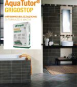 locandina aquatur grigostop con illustrato un bagno di una abitazione