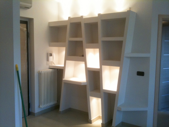 Libreria in cartongesso ad alessandria