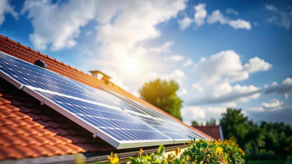 tetto con pannlo fotovoltaico