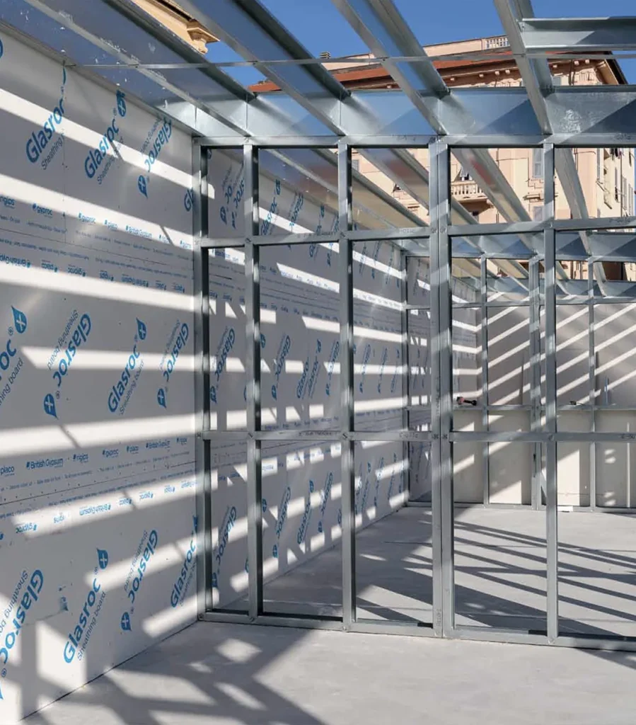 Struttura portante in Light Steel Frame del sistema InnovaLight X
